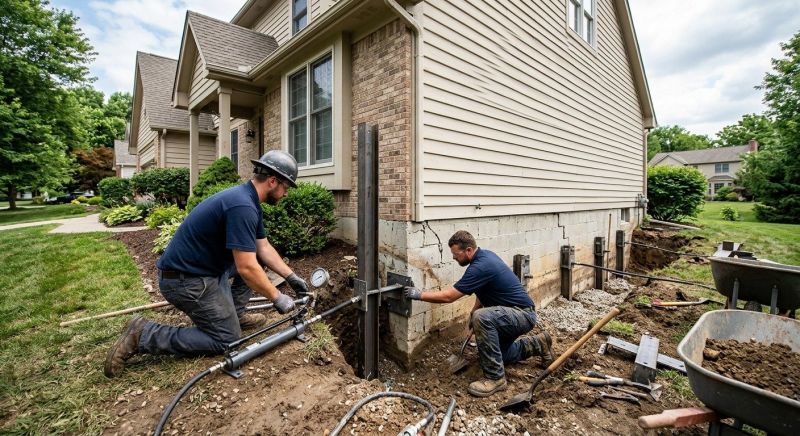 Sinking Foundation Repair in Greenville, SC